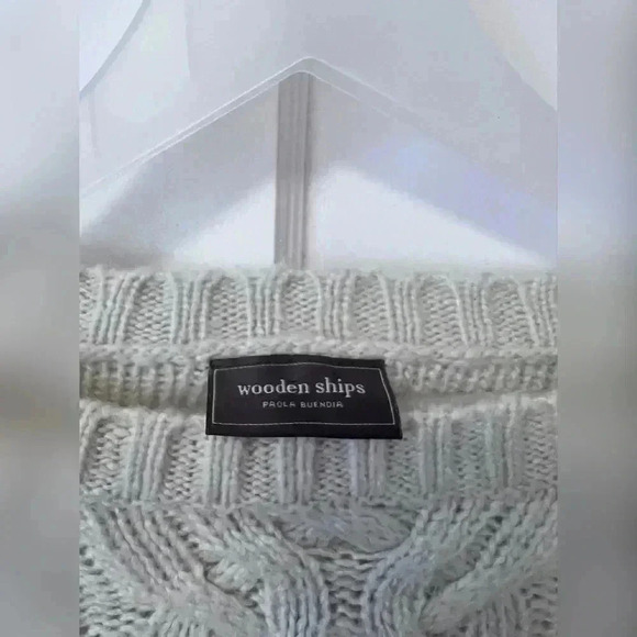 Wooden Ships AERIN CABLE CREW
LIGHTWEIGHT Mohair Wool Sweater - Picture 4 of 6